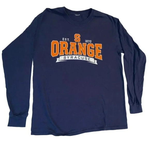 Syracuse‎ Orange L blue long sleeve top - Picture 1 of 4